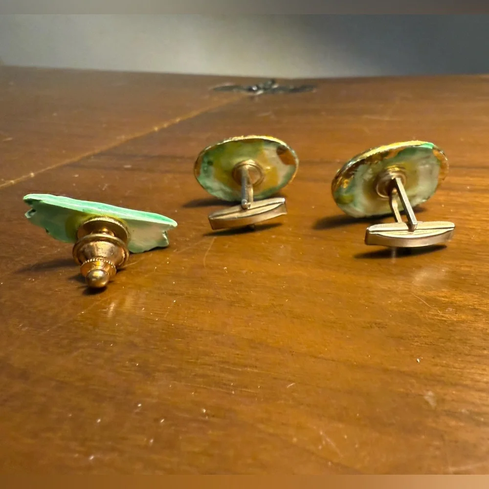 Vintage cuff links and tie pin